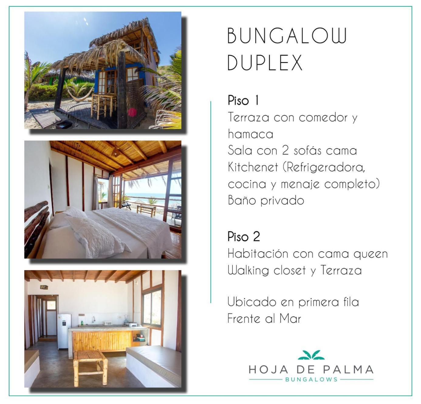 Hoja De Palma Bungalows Canoas de Punta Sal Exterior photo