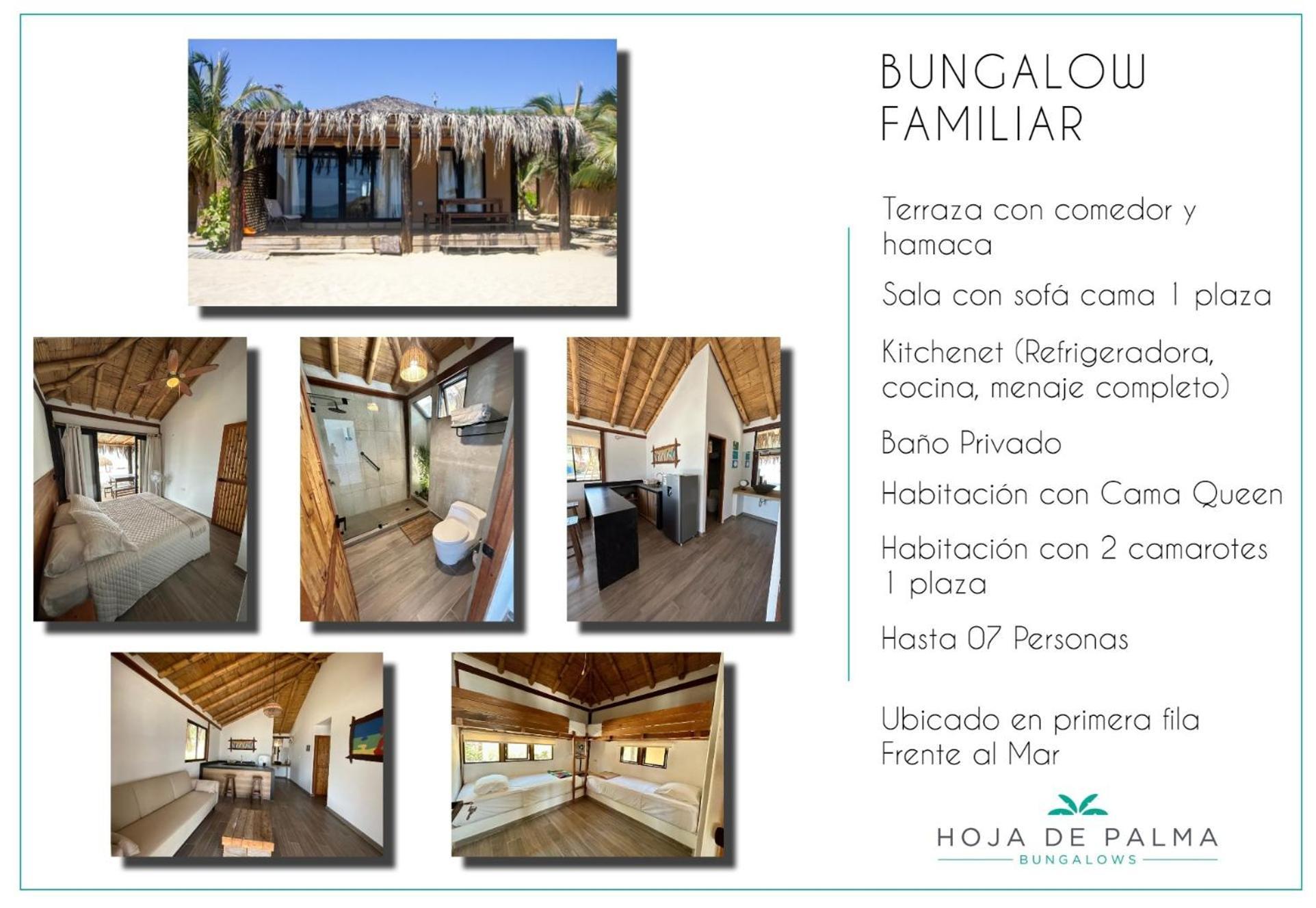 Hoja De Palma Bungalows Canoas de Punta Sal Exterior photo